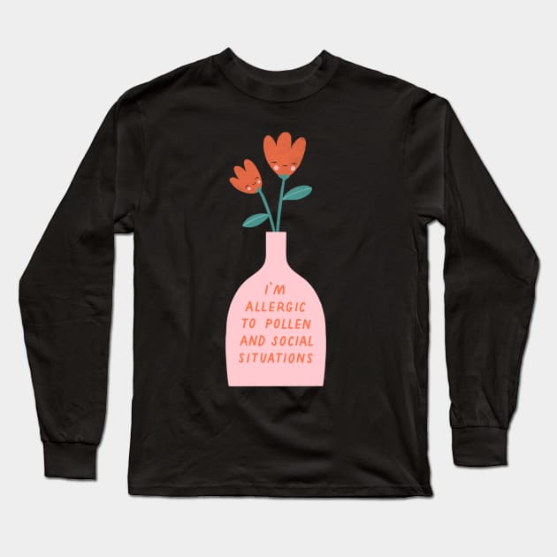 Allergic to Pollen Long Sleeve T-Shirt by Charly Clements